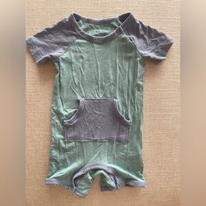 Green and Blue Baby Romper